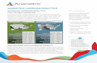 Anametrix Campaign Analytics Data Sheet