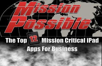 The Top 12 Mission Critical iPad Apps for Business