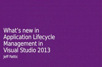 What's new in ALM using Visual Studio 2013 and TFS 2013