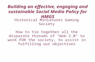 Towards a sustainable Social Media Policy for HMGS