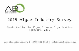 2015 Algae Industry Survey