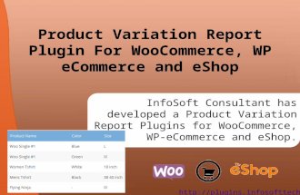 Product Variation Report Plugin For WooCommerce, WP-Ecommerce And eShop