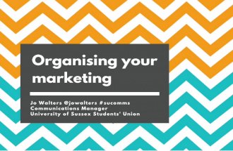 Organising your marketing