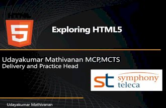Html5 Exploring -- by Udayakumar Mathivanan