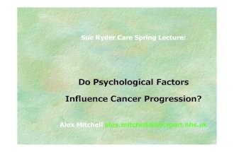 Sue Ryder05 -  Psychological Factors & Survival after Cancer (June 2005)