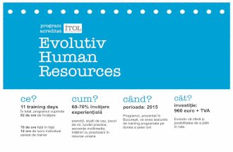 Evolutiv Human Resources (Bucuresti, 13 noiembrie 2015 - 02 aprilie 2016)