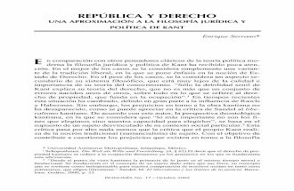 Republica y Derecho, Una Aproximación de La Filosofía Juridica y Política de Kant_Enrique Serrano Gomez