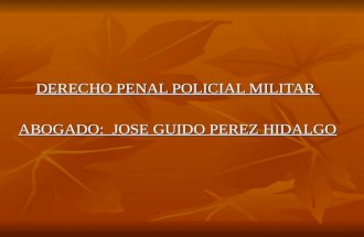 Clase Diapositivas de Derecho Penal Militar Policial