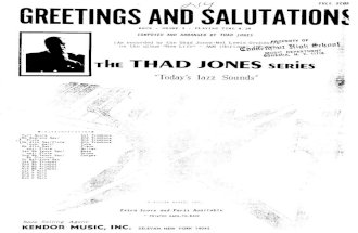 Greetings and Salutations Thad Jones