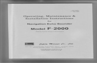 Echo Sounder Jmc Model F-2000 Oper. & Inst. Manual