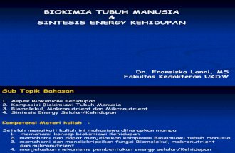 Biokimia Tubuh Manusia & Energy Kehidupan