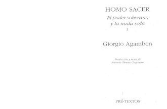 Agamben Giorgio Homo Sacer