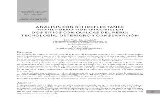 Análisis con RTI (Reflectance Transformation Imaging) en dos sitios con quilcas del Perú: tecnología, deterioro y conservación