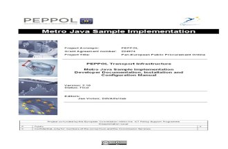 PEPPOL Documentation for Java Sample AP Implementation, Version 2.1