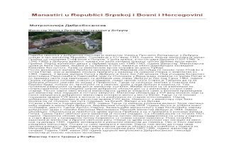 Manastiri u Republici Srpskoj i Bosni i Hercegovini
