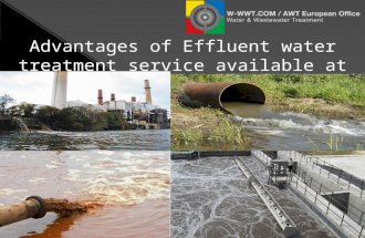 Advantages of Effluent Water Treatment Service Available at W-wwt
