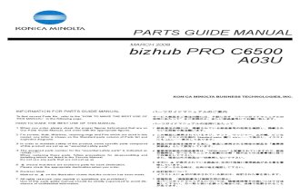 Bizhub Proc 6500 Parts Manual