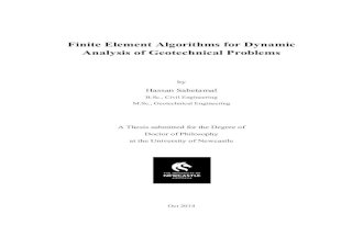 Finite Element Algorithms for Dynamic Analysis of Geotechnical Problems