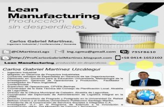 Lean Manufacturing: Producción sin desperdicios. Por: Carlos Gabriel Martinez-Uzcategui.