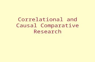 Correlational and Causal Comparative Research