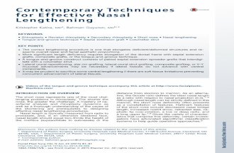 Contemporary Techniques for Effective Nasal LengtheningReview Article