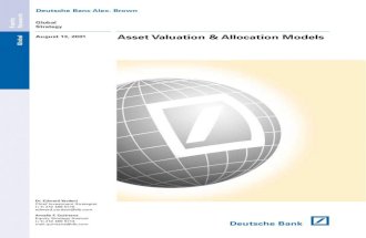 Deutsche Bank - Asset Valuation Allocation Models 2001