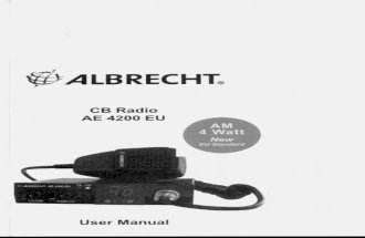Albrecht - AE4200EU - User Manual, CB radio