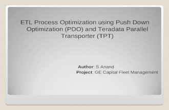 ETL Optimization PDO TPT