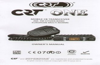CRT One - User Manual, Multi-Norm CB radio