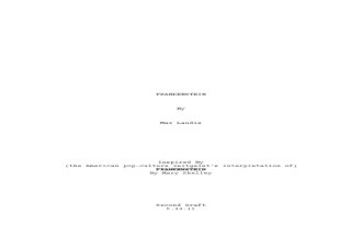 FRANKENSTEIN by Max Landis (Second Draft, dated May 23rd, 2011)