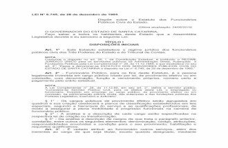 LEI Nº 6.745, De 28-12-1985 - Estatuto Dos Servidores Publicos