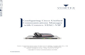 Configuring Cisco UCM With STAC-VIP