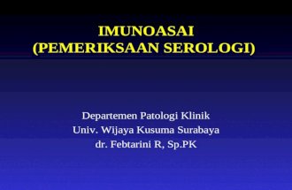 Tes Serologi Dr Febtarini, Sp.pk
