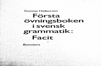 Facit Första Övningsboken i Svensk Grammatik