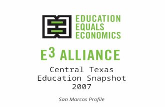 Central Texas Education Snapshot 2007 San Marcos Profile.