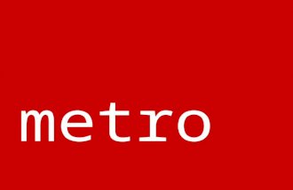 Metro. agenda influence. inspiration. metro principles. metro design language.
