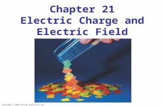 Copyright © 2009 Pearson Education, Inc. Chapter 21 Electric Charge and Electric Field.