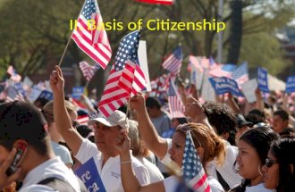 II. Basis of Citizenship. A. National Citizenship Founders let states decide who was a citizen Naturalization – Legal process by which a person is granted.
