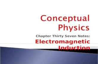 Chapter Thirty Seven Notes: Electromagnetic Induction.