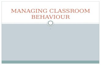 . MANAGING CLASSROOM BEHAVIOUR. META-ANALYSIS.........each strand of a rope contributes to the strength of that rope........................but the rope.