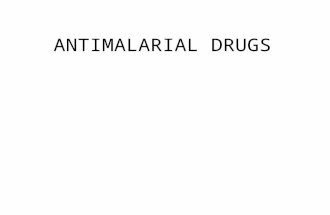 ANTIMALARIAL DRUGS. Malarial parasites only four species can infect human Plasmodium malariae, P. ovale, P. vivax, P. falciparum malaria caused by P.