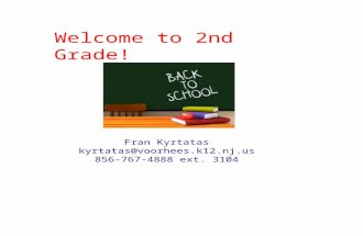 Welcome to 2nd Grade! Fran Kyrtatas kyrtatas@voorhees.k12.nj.us 856-767-4888 ext. 3104.