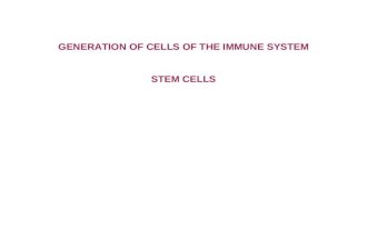 GENERATION OF CELLS OF THE IMMUNE SYSTEM STEM CELLS.
