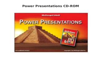 Power Presentations CD-ROM. Overviews Using the Main Menu Navigating the Power Presentations & Images Interactives Working with the Media Gallery Accessing.