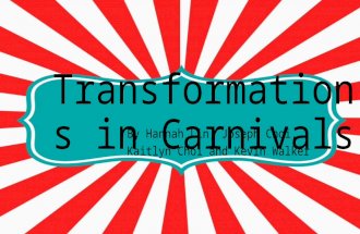 Transformations in Carnivals By Hannah Lin, Joseph Choi, Kaitlyn Choi and Kevin Walker.