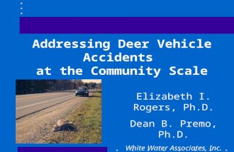 Addressing Deer Vehicle Accidents at the Community Scale Elizabeth I. Rogers, Ph.D. Dean B. Premo, Ph.D. White Water Associates, Inc. Amasa, MI.