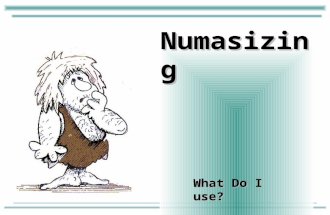 ? What Do I use? Numasizing. Compressed air is an energy medium that must be conserved, Numasizing has been developed to use this resource more effectively.
