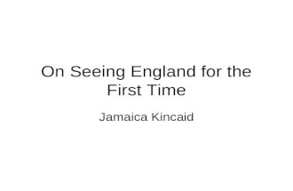 On Seeing England for the First Time Jamaica Kincaid.