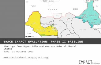 BRACE IMPACT EVALUATION: PHASE II BASELINE Findings from Upper Nile and Western Bahr el Ghazal States Juba, 31 October 2013 .