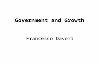 Government and Growth Francesco Daveri. Outline Some facts Theory Empirics Digging deeper: Kneller, Bleaney and Gemmell (1999) Conclusions.